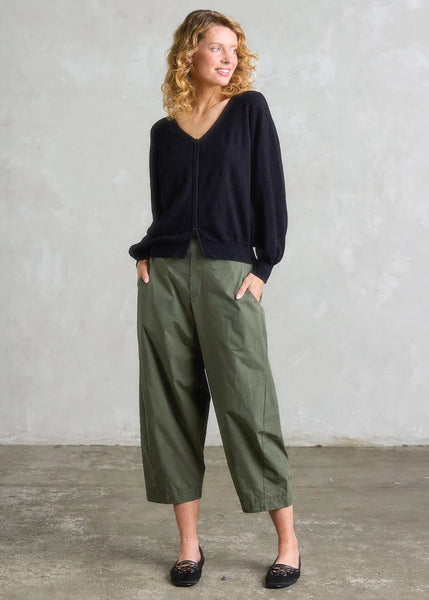 ZAKET & PLOVER - STATEMENT ZIP CARDI - BLACK