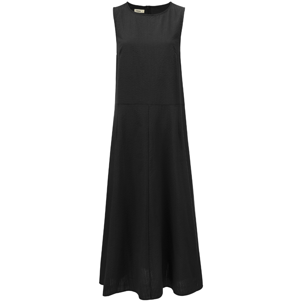 MOKE - ANNA DROP WAISTED DRESS - BLACK