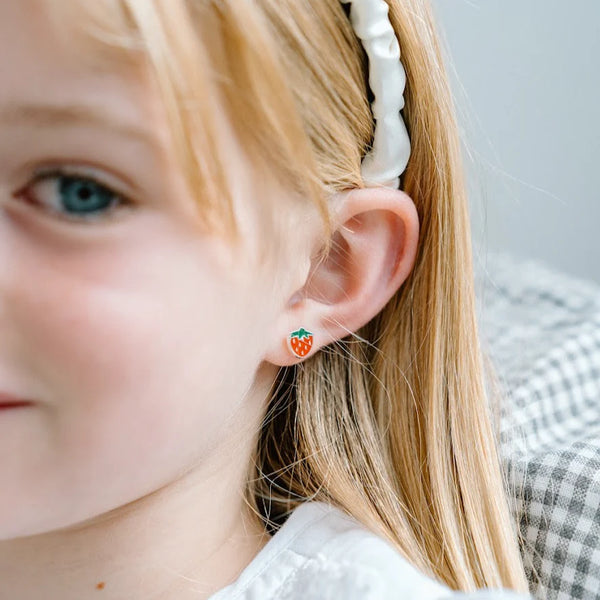 Silver Linings Collective Original Design KIDS - STRAWBERRY ENAMEL STUDS