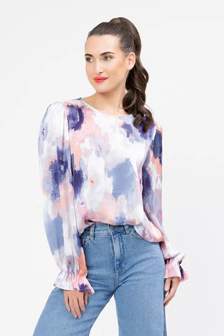 SEEKING LOLA -PATTI TOP - LILAC SMUDGE