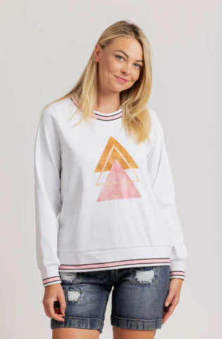 MI MOSO  ARROW SWEAT - WHITE