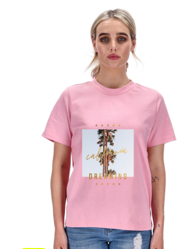 Alaska Tees -SKYLAR BUBBLEGUM TEE - DREAMING CALIFORNIA