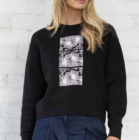 DRESSED - GARDEN OF EDEN SWEATSHIRT - BLACK