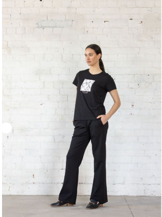 DRESSED - ABSTRACT T-SHIRT - BLACK