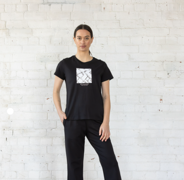 DRESSED - ABSTRACT T-SHIRT - BLACK