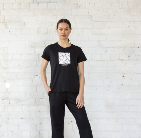 DRESSED - ABSTRACT T-SHIRT - BLACK