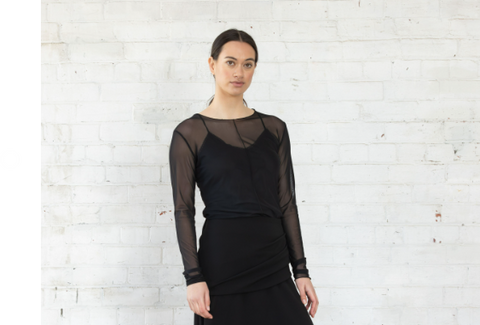 DRESSED - LATTICE TOP - BLACK