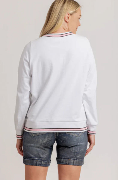 MI MOSO  ARROW SWEAT - WHITE