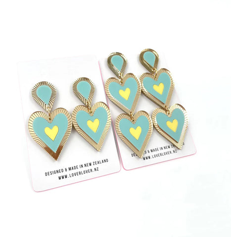 LOVER LOVER FREINA SINGLE DROP - SEAFOAM/LEMON