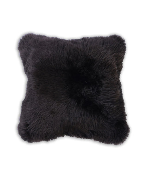 MM Linen NZ WOOL SHEEPSKIN CUSHION - CHOCOLATE