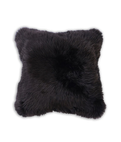 MM Linen NZ WOOL SHEEPSKIN CUSHION - CHOCOLATE