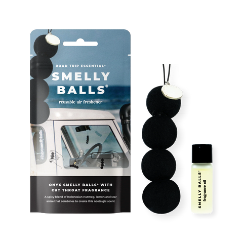 SMELLY BALLS - Reusable air freshners  ONYX SET - CUT THROAT