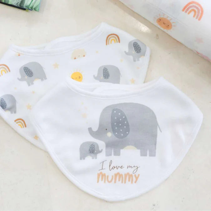SPLOSH BABY ELEPHANT BIB 2PK