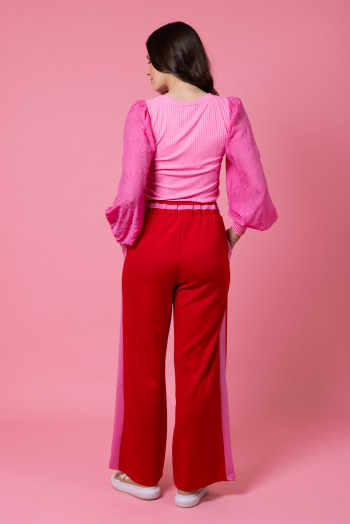 CHARLO SULLIVAN TRACK PANT - RED