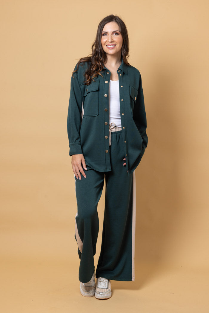 CHARLO - SULLIVAN TRACK PANT - EMERALD