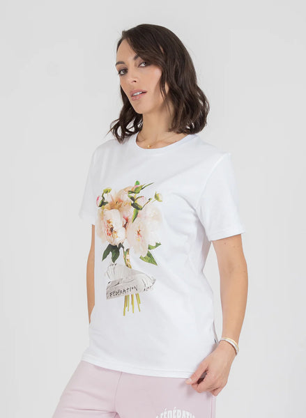 FEDERATION - RUSH TEE PEONY'S DUCTED - WHITE