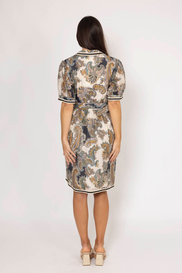 THE BAY - Penelope Shirt Dress - Paisley Cream