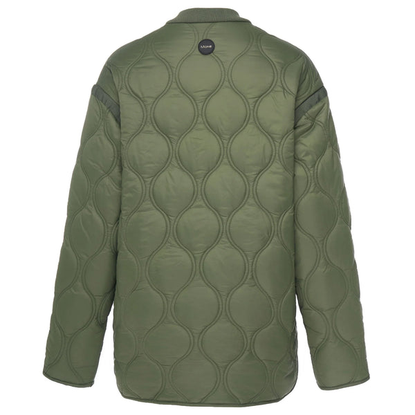 MOKE - TALEI - WOMEN'S QUILT BOMBER - OLIVE GREEN