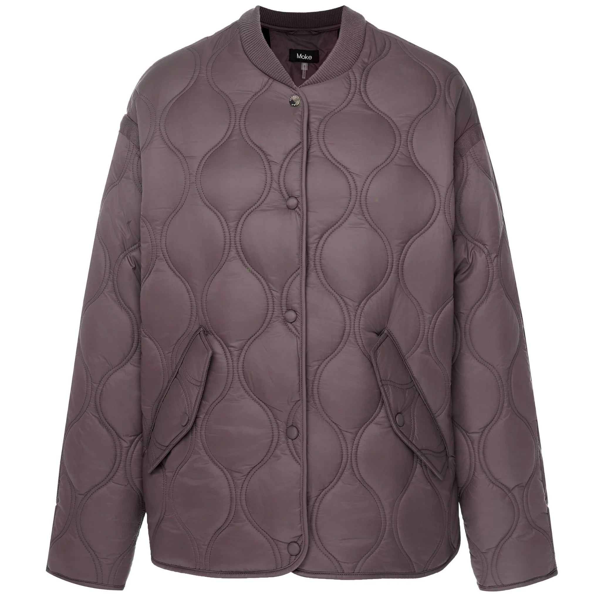 MOKE - TALEI - WOMEN'S QUILT BOMBER - COCOA POWDER