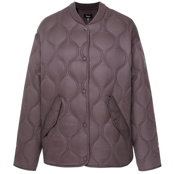 MOKE - TALEI - WOMEN'S QUILT BOMBER - COCOA POWDER