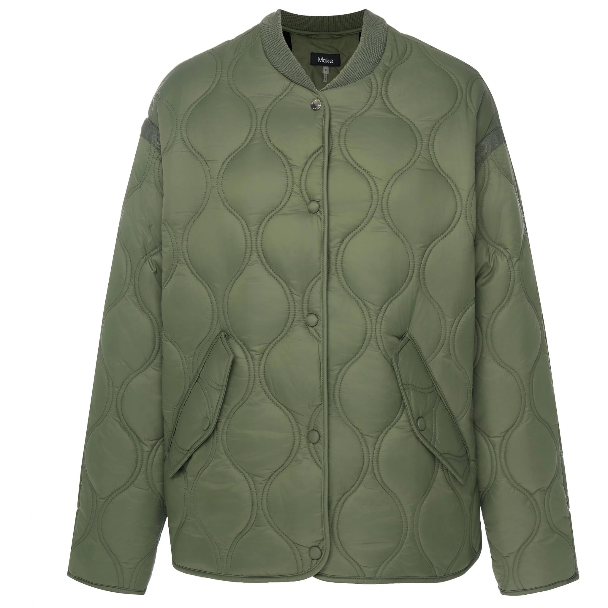 MOKE - TALEI - WOMEN'S QUILT BOMBER - OLIVE GREEN