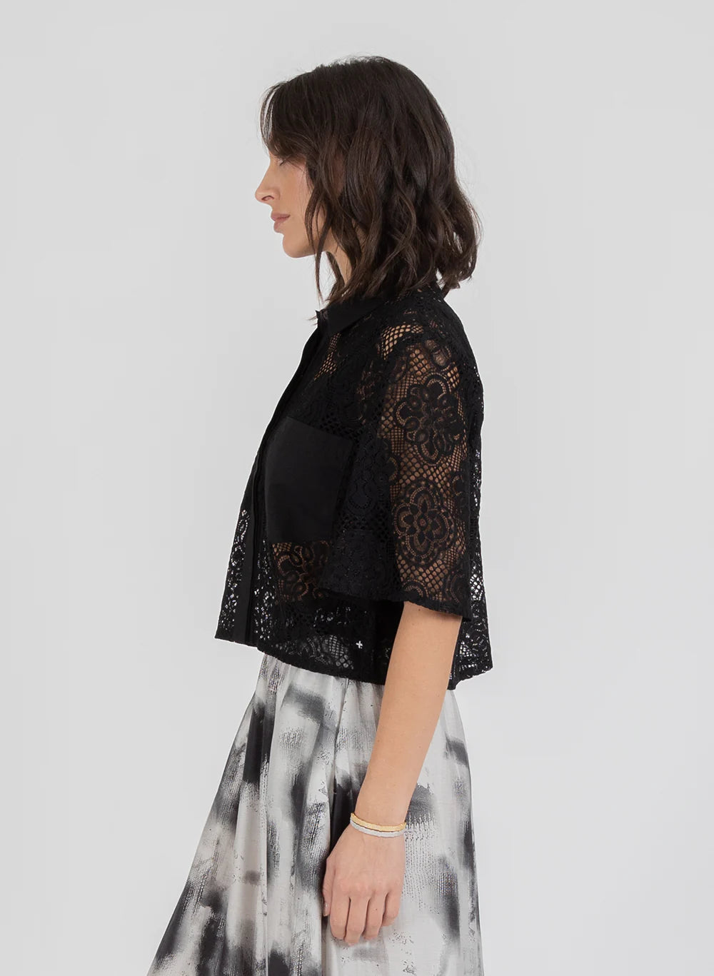 FEDERATION - LACE IT SHIRT - BLACK