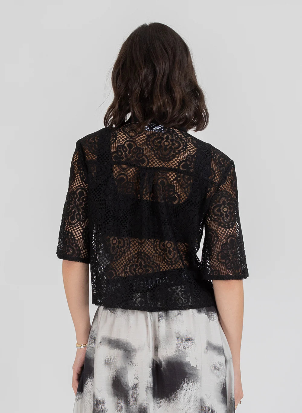 FEDERATION - LACE IT SHIRT - BLACK