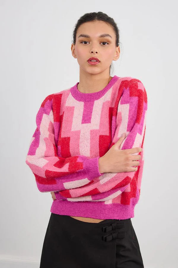 LILI SIDONIO - KNITTED SWEATER - FUCHSIA