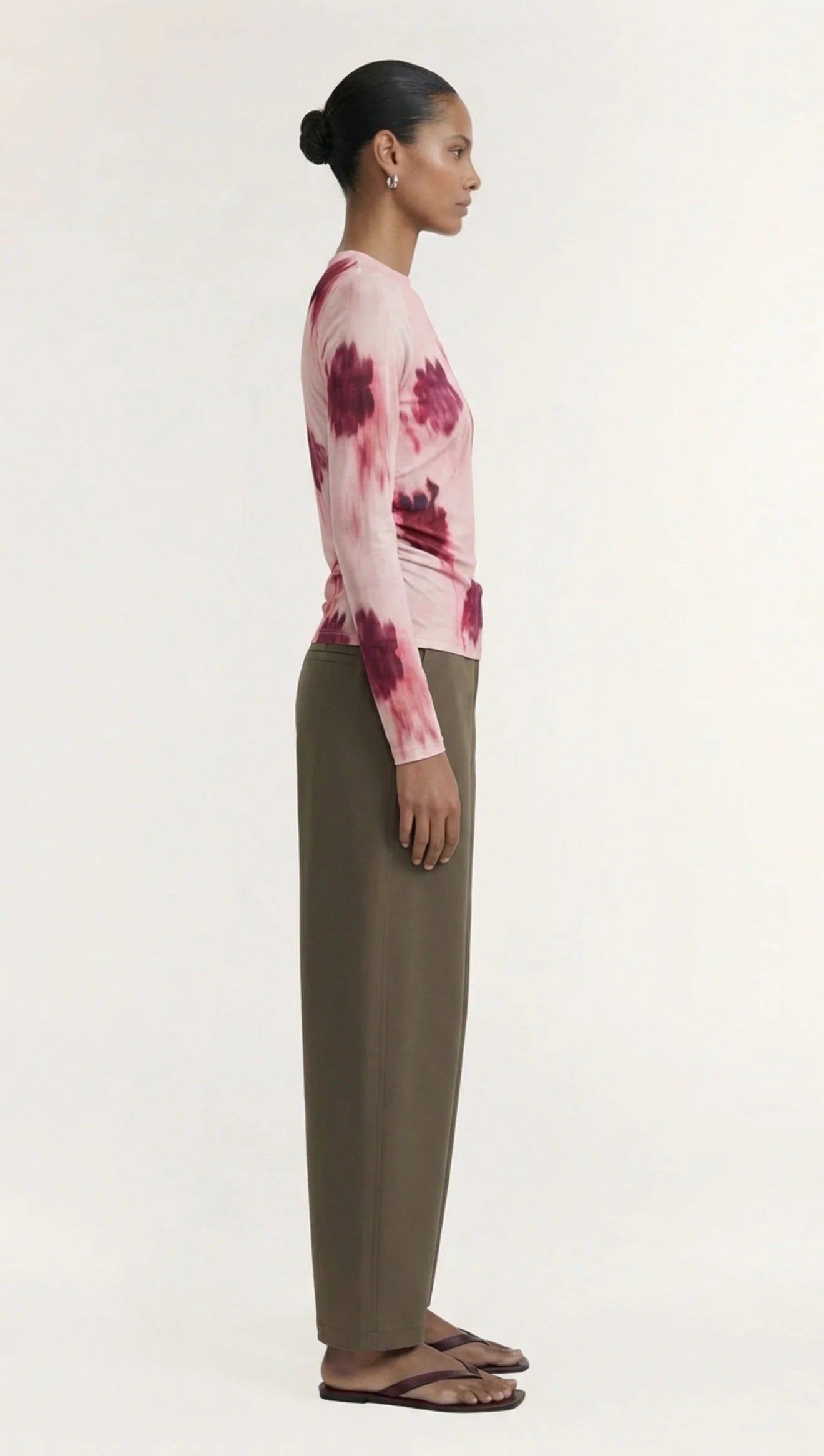 STAPLE THE LABEL - OPHYRIA LONG SLEEVE MESH TOP - BLURRED ROSE