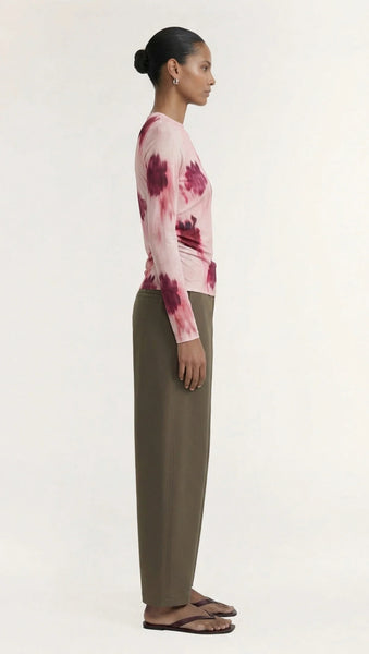 STAPLE THE LABEL - OPHYRIA LONG SLEEVE MESH TOP - BLURRED ROSE
