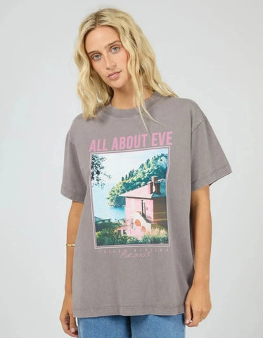 ALL ABOUT EVE - PROVENCE RELAXED TEE - CHARCOAL