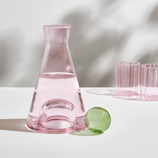 FAZEEK VICE VERSA CARAFE - PINK + GREEN