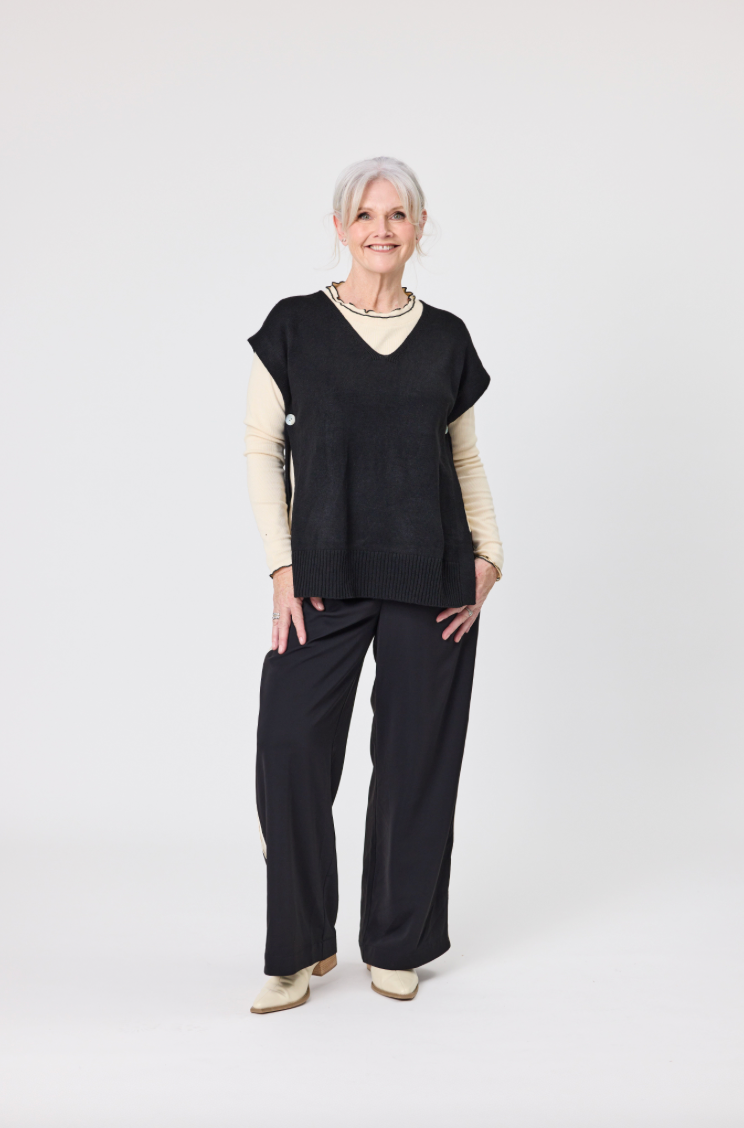 LEMON TREE - VILMA WOOL KNIT  - BLACK