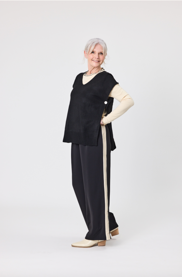 LEMON TREE - VILMA WOOL KNIT  - BLACK