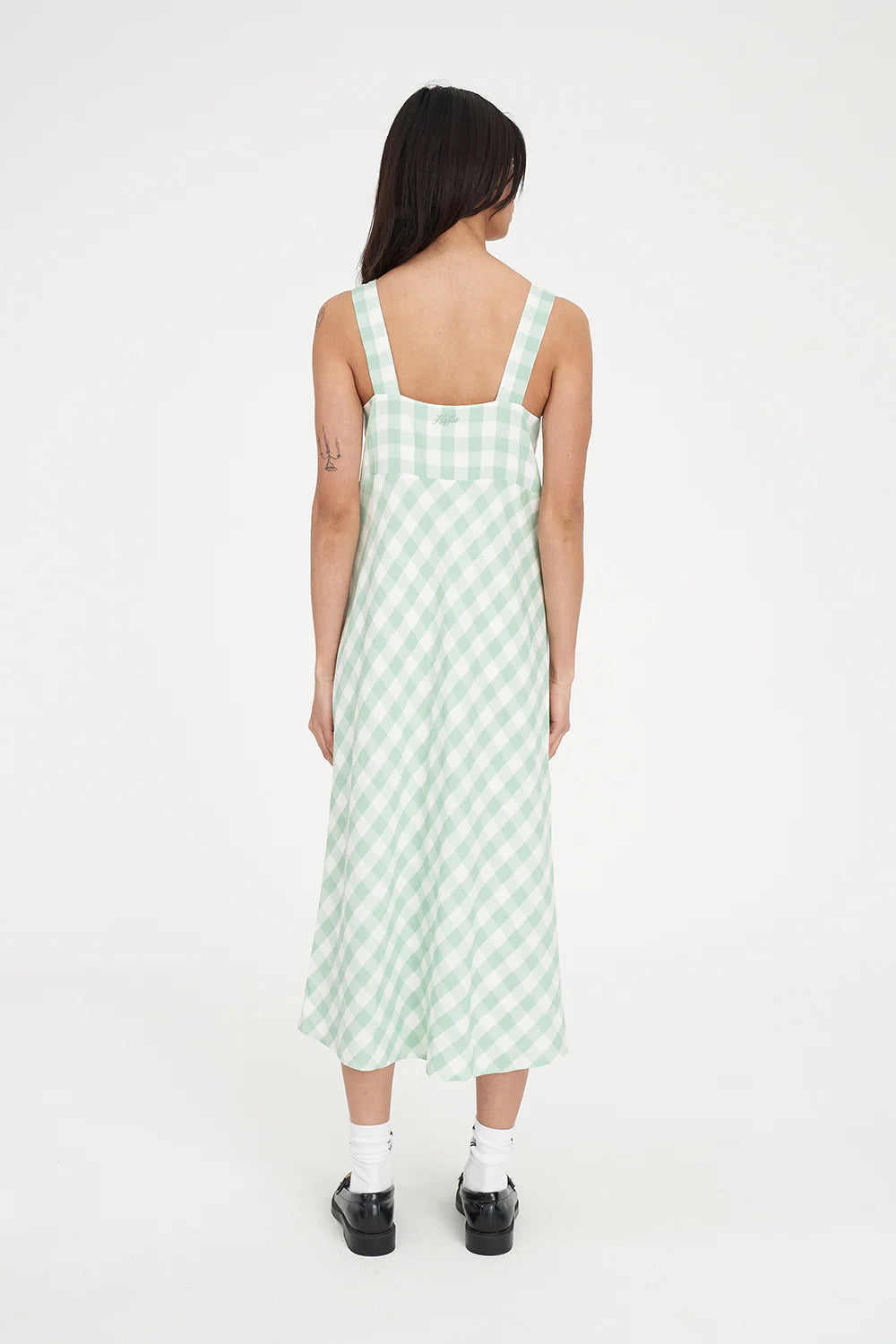 HUFFER - CELINE MIDI DRESS - MATCHA/CHALK