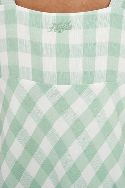 HUFFER - CELINE MIDI DRESS - MATCHA/CHALK