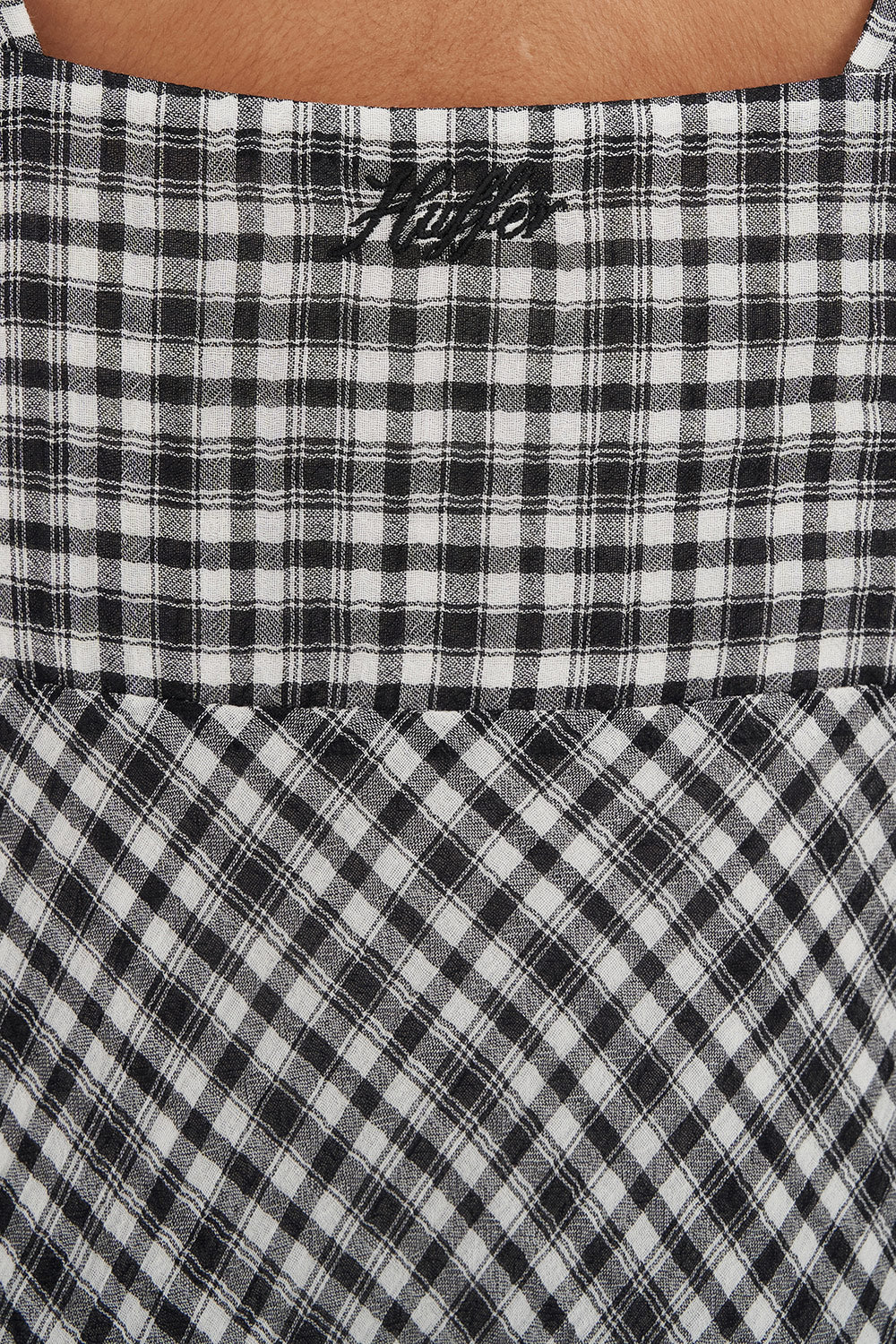 HUFFER - ROONEY MIDI DRESS - BLACK/CHALK