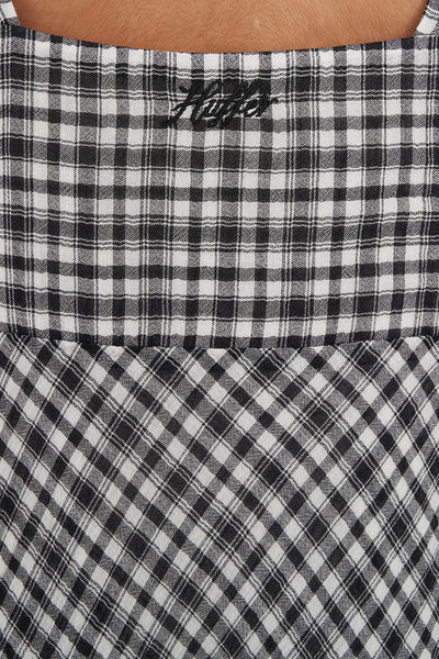 HUFFER - ROONEY MIDI DRESS - BLACK/CHALK