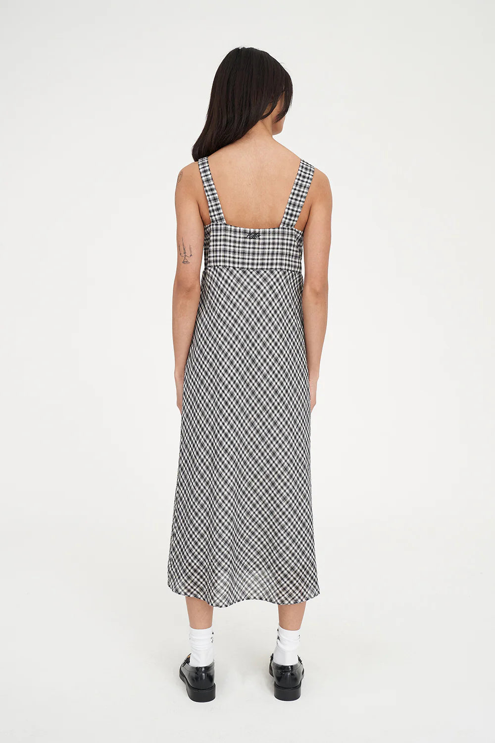 HUFFER - ROONEY MIDI DRESS - BLACK/CHALK