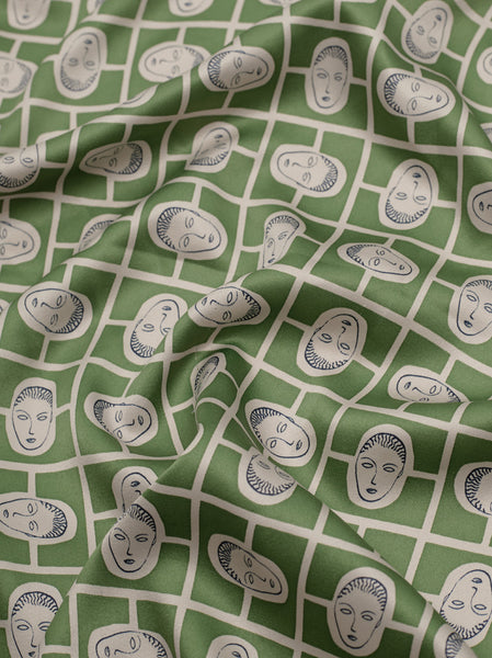 NICE THINGS -SCARF - KIWI GREEN - SQUARE
