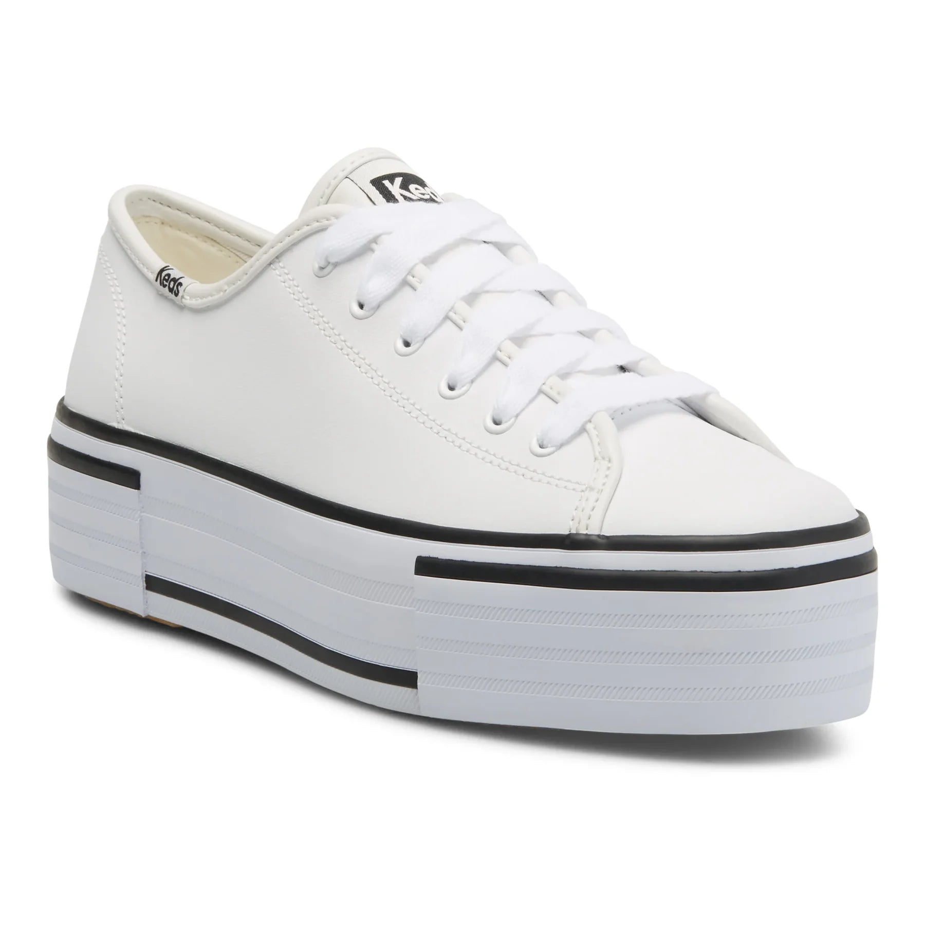 KEDS - Triple Up Leather-Foxing - White