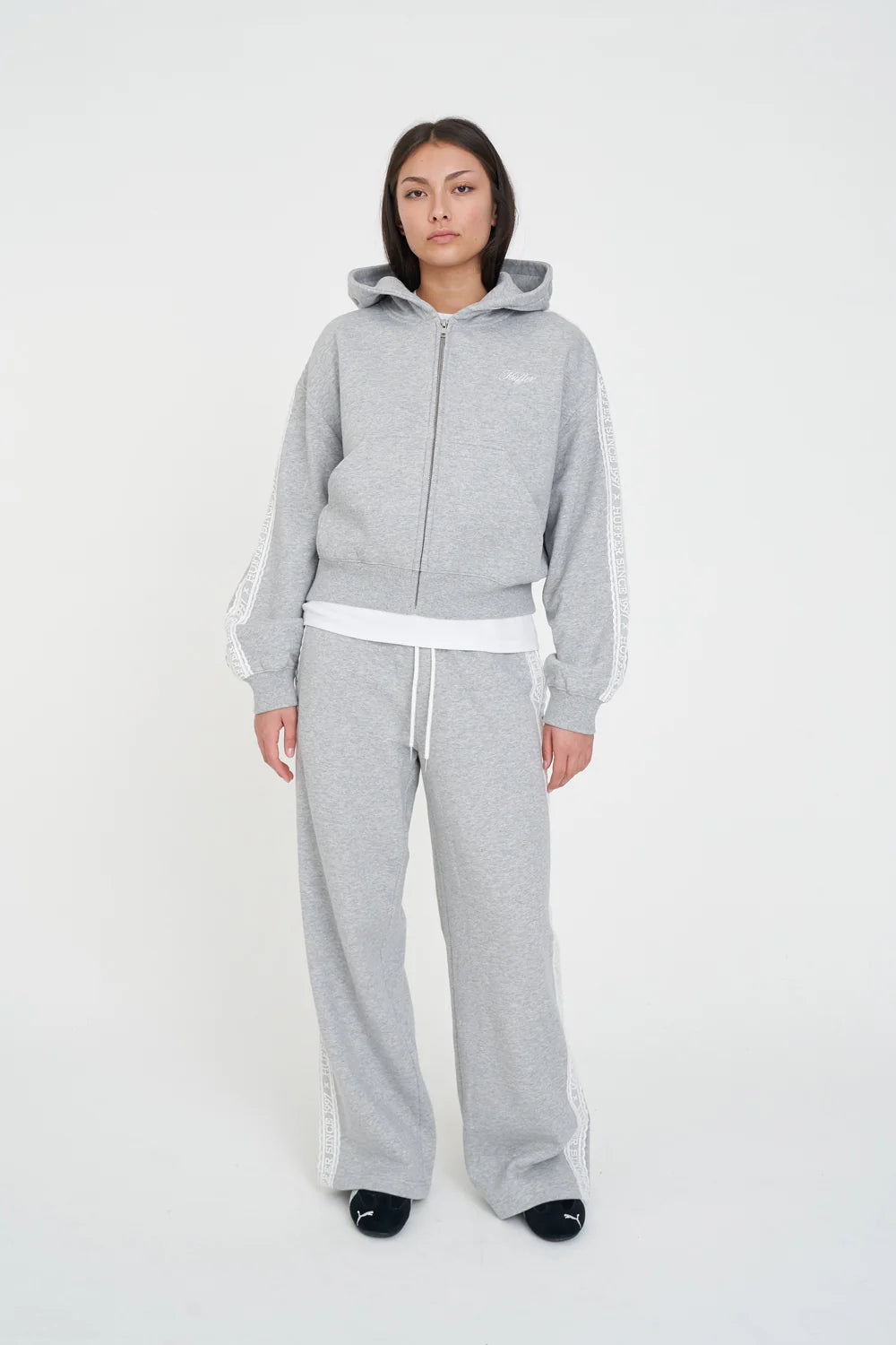HUFFER CHERIE ZIP HOOD 350 - GREY MARLE