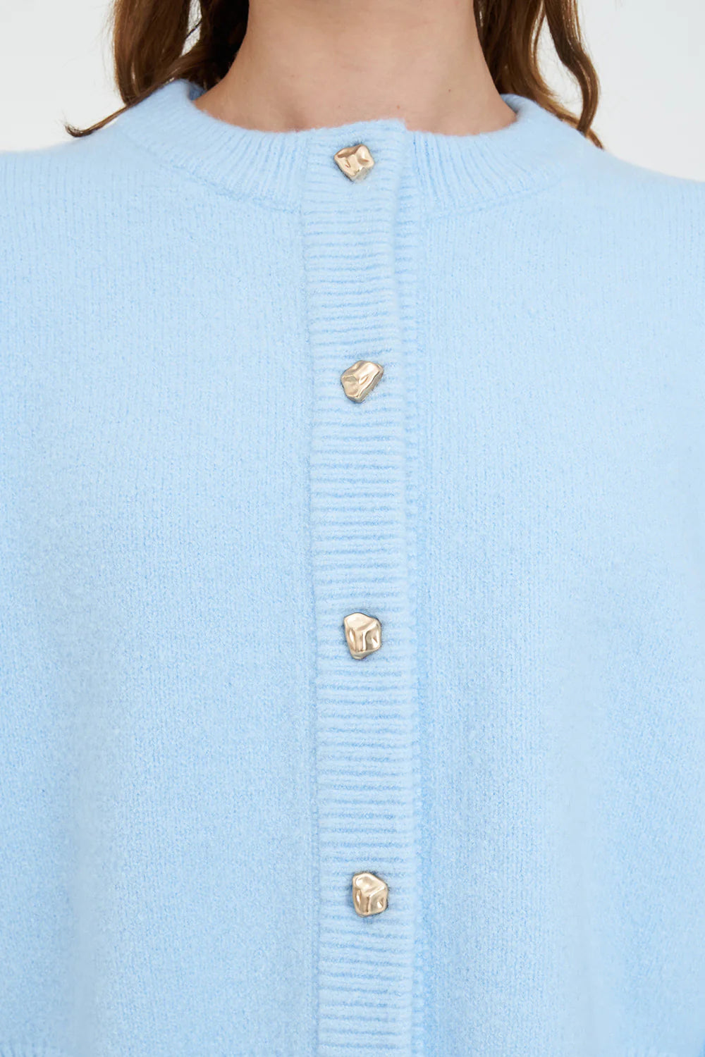 HUFFER - ELLE CROP CARDIGAN - ICEBERG
