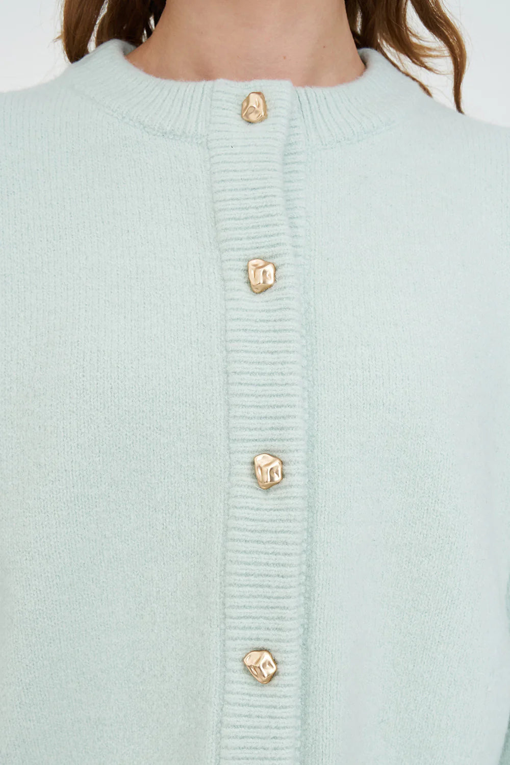HUFFER - ELLE CROP CARDIGAN - MINT