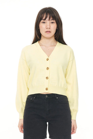 HUFFER - BIBI KNIT CARDIGAN - LIMONCELLO