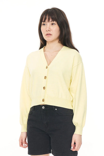 HUFFER - BIBI KNIT CARDIGAN - LIMONCELLO