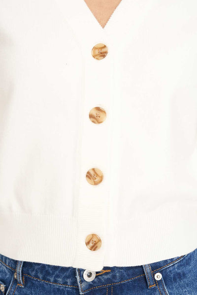 HUFFER - BIBI KNIT CARDIGAN - CHALK