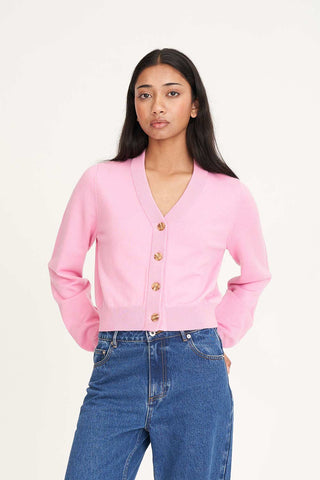 HUFFER - BIBI KNIT CARDIGAN - LYCHEE