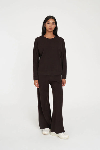 HUFFER - MERINO NEVE CREW - CHESTNUT