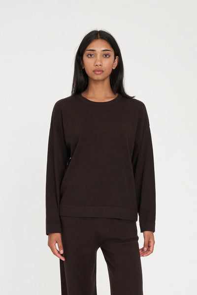 HUFFER - MERINO NEVE CREW - CHESTNUT